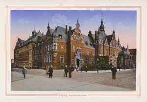 Leipzig, Buchhändlerhaus (Farblithografie)