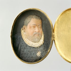Medaillon mit Wachsminiaturporträt von Landgraf Wilhelm IV von German School