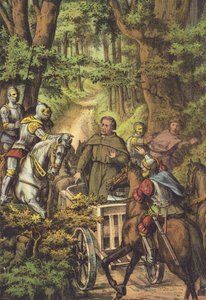 Luthers Entführung zur Wartburg (Chromolitho)