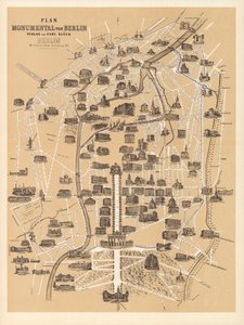 Karte von Berlin, veröffentlicht von Carl Glueck Verlag, Berlin, 1860