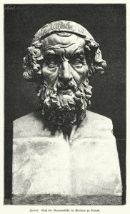 Marmorbüste von Homer, antiker griechischer Dichter