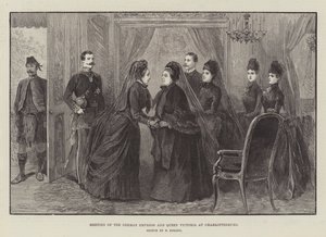 Treffen der deutschen Kaiserin und Königin Victoria in Charlottenburg