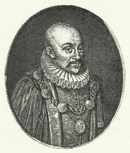 Michel de Montaigne, französischer Philosoph (Gravur)
