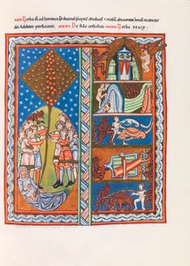 Miniatur aus Liber Scivias von Hildegard von Bingen, ca. 1175 (Faksimile) von German School