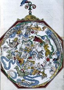Die Positionen der Sternbilder am nördlichen Himmel, Illustration aus 