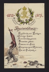 Neujahrsbankette der besetzenden Deutschen in Villiers und Champigny, Paris, 30. Dezember 1870 und 2. Januar 1871