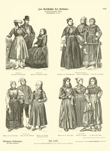 Norddeutsche Kostüme, spätes 19. Jahrhundert von German School