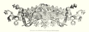 Schmuckstück, gefunden vom deutschen Archäologen Heinrich Schliemann bei seinen Ausgrabungen in Troja