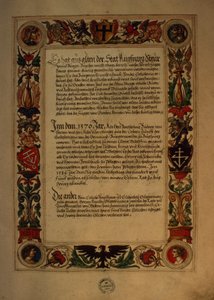 Seite aus dem Geheim Ehrenbuch des Fuggerschen Geschlechts von German School