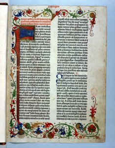 Seite aus der Gutenberg-Bibel, Mainz, ca. 1455