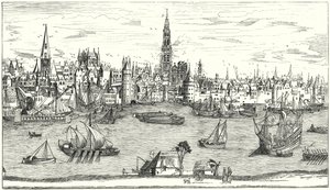 Panorama von Antwerpen zu Beginn des 16. Jahrhunderts