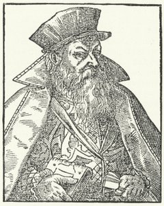 Philipp Nicodemus Frischlin, deutscher Dramatiker (Stich) von German School