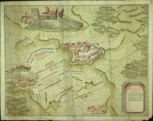 Plan der Schlacht bei Mollwitz am 10. April 1741 von German School