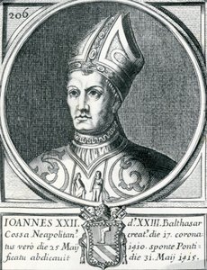 Porträt von Gegenpapst Johannes XXIII. (Stich)