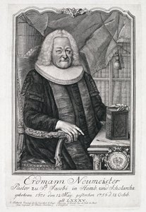 Porträt von Erdmann Neumeister (1671-1756)