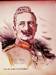 Porträt von Kaiser Wilhelm II. (1859-1941) 1914 von German School