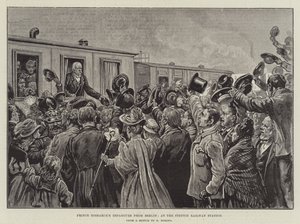 Abreise von Fürst Bismarck aus Berlin, am Stettiner Bahnhof von German School