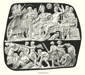 Römischer Kaiser Augustus und seine dritte Frau Livia