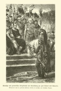 Römische und germanische Waffen und Militärkostüme zur Zeit von Julius Caesar und Ariovistus