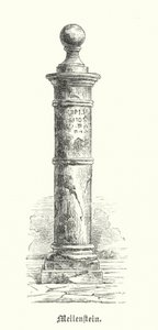 Römischer Meilenstein (Gravur) von German School