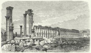 Ruinen der Stadt Palmyra, Syrien (Gravur)
