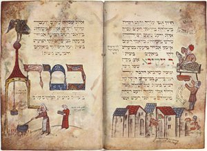 Opfer des Passahlamm und Passage von Rabbi Akiva, Exodus 12, Vers 22, Haggadah