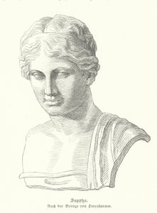 Sappho, antike griechische Dichterin von German School