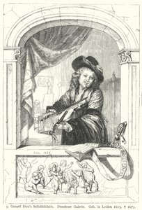 Selbstporträt des niederländischen Malers Gerrit Dou aus dem Goldenen Zeitalter von German School