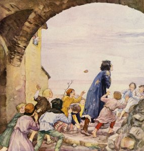 St. Franziskus von Kindern verspottet