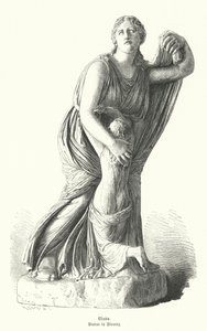 Statue von Niobe, die eines ihrer Kinder vor Artemis und Apollo schützt