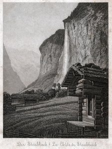 Staubbach-Wasserfall (Gravur, ca. 1830)