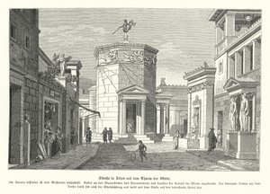 Straße und der Turm der Winde in Athen, Antikes Griechenland