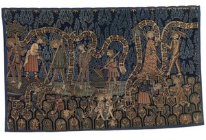 Wandteppich, der den Monat Juli darstellt, ca. 1400-25
