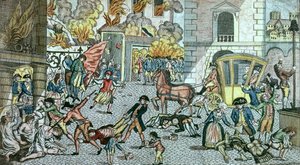 Schreckliche Gräueltaten in Paris, 10. August 1792 von German School