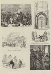 Der Besuch des Kaisers Wilhelm in Wittenberg, die Luther-Feier (Gravur) von German School