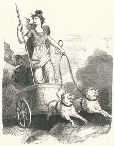 Die nordische Göttin Freyja (Gravur) von German School