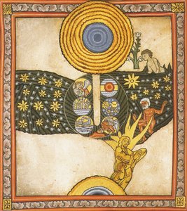 Der Erlöser. Miniatur aus Liber Scivias von Hildegard von Bingen, ca. 1175