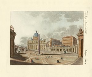 Der Petersdom in Rom (Farbstich)
