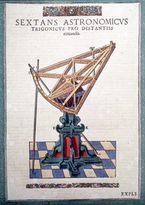 Der astronomische Sextant in „Astronomiae instituatae machanicia“ von Tycho Brahe (1546-1601) von German School