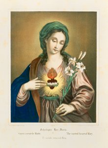 Das Heilige Herz Mariens, veröffentlicht von Fr. Wentzel, Weißenburg, 1850 von German School