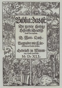 Titelseite einer Ausgabe der Bibel von Martin Luther von 1541