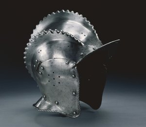 Dreifachkamm-Burgonet, um 1560-70