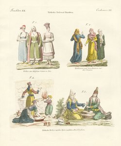 Türkische Nationalkostüme (Farbstich)