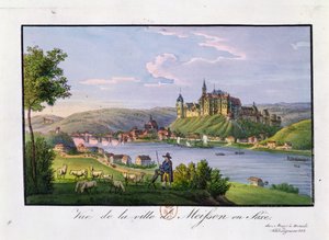 Ansicht der Stadt Meißen, Geburtsort von Christian Samuel Hannemann (1755-1843)