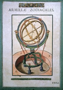Zodiacale Armillarsphäre in „Astronomiae instituatae machanicia“ von Tycho Brahe (1546-1601) von German School