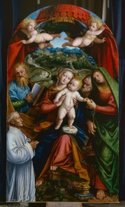 Madonna mit Kind und St. Martha, St. James, St. Joseph und ein Stifter, ca. 1543