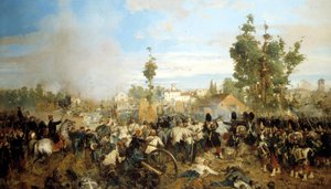 Schlacht von Magenta. Gemälde von Gerolamo (Girolamo) Induno von Gerolamo Induno