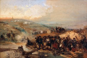 Eroberung des Turms von Malakoff, von Gerolamo Induno von Gerolamo Induno