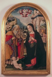 Anbetung des Kindes, ca. 1490-1525, von Girolamo Benvenuto von Gerolamo di Benvenuto