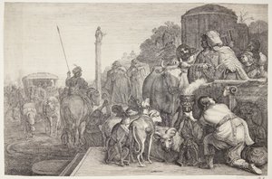 Paulus und Barnabas in Lystra von Gerrit Claesz. Bleker